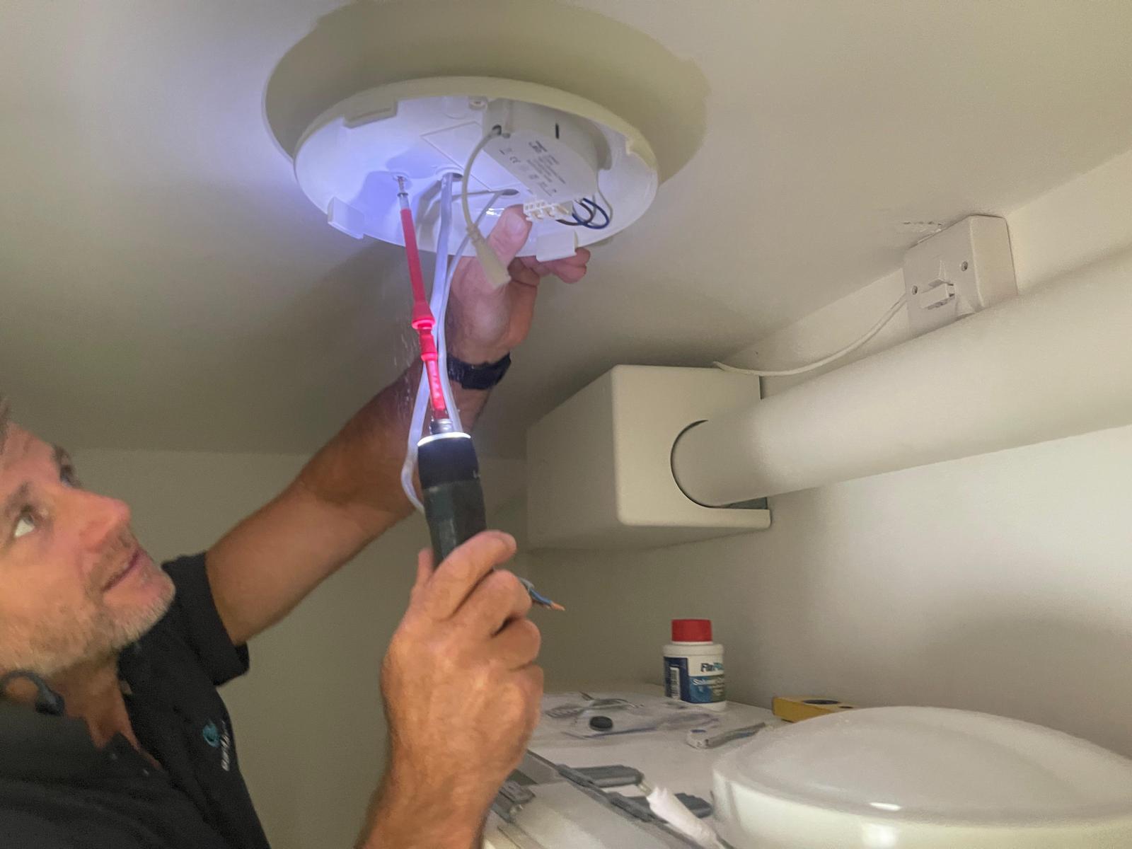 Bathroom fan wiring