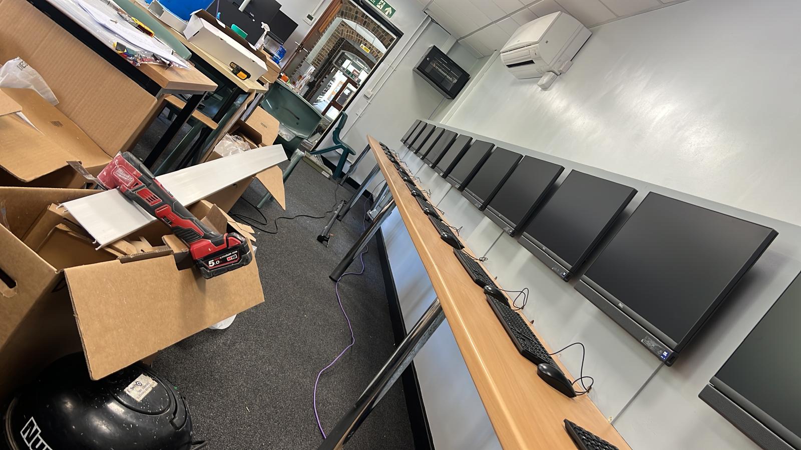 Classroom computer fit-out in progress