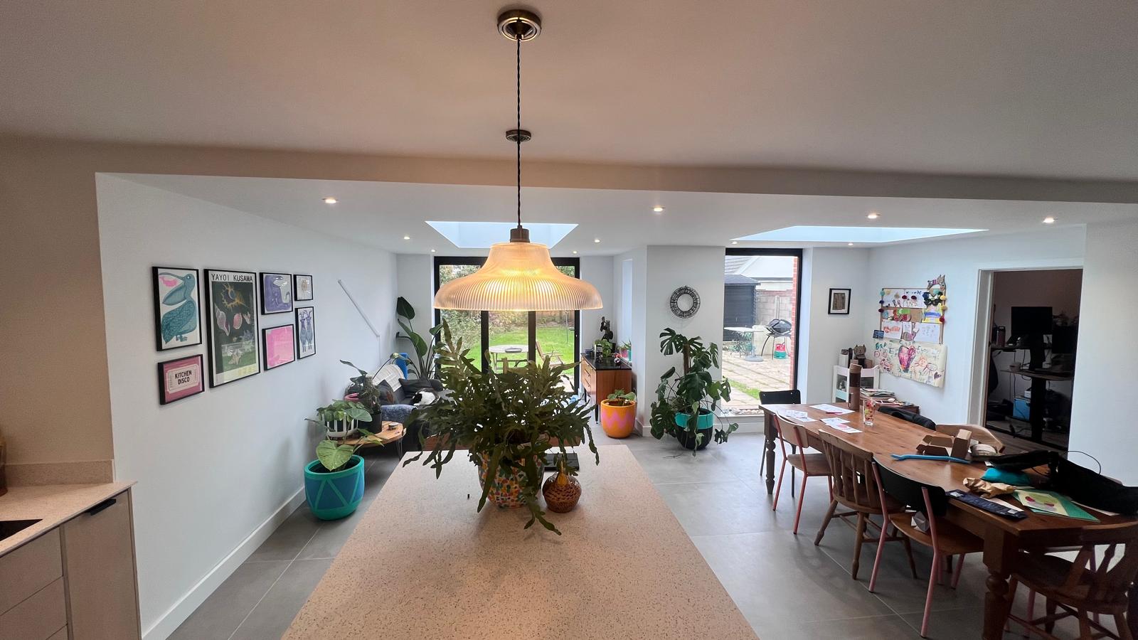 Kitchen downlights and pendant lighting