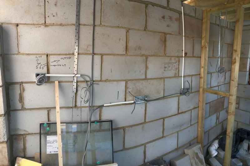 Kitchen first-fix cabling