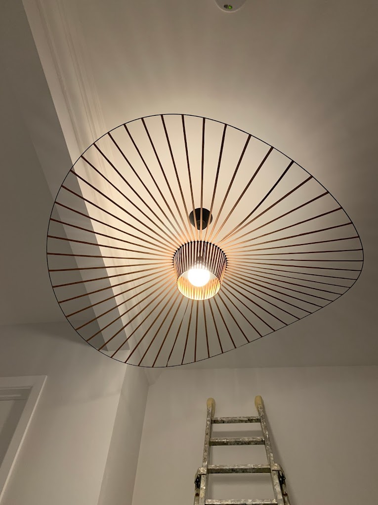 Wire shade pendant light